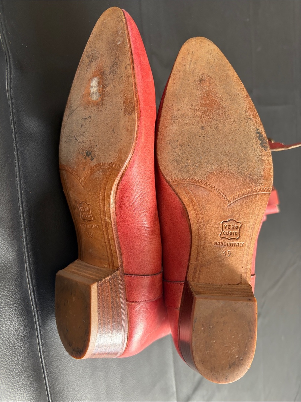 Russell & Bromley Coral Woven Knee High Leather Boots EU 39 Made Italy - Picture 8 of 9